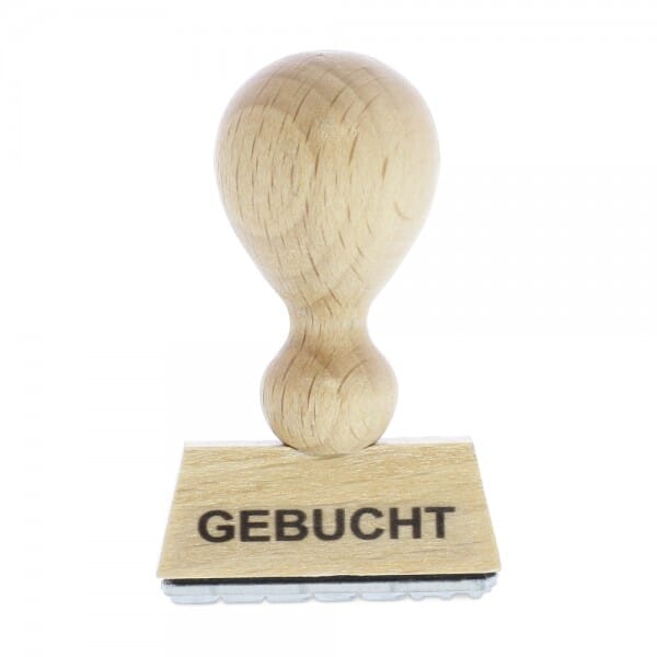 Lagertext Holzstempel Gebucht X Mm Stempel Fabrik De