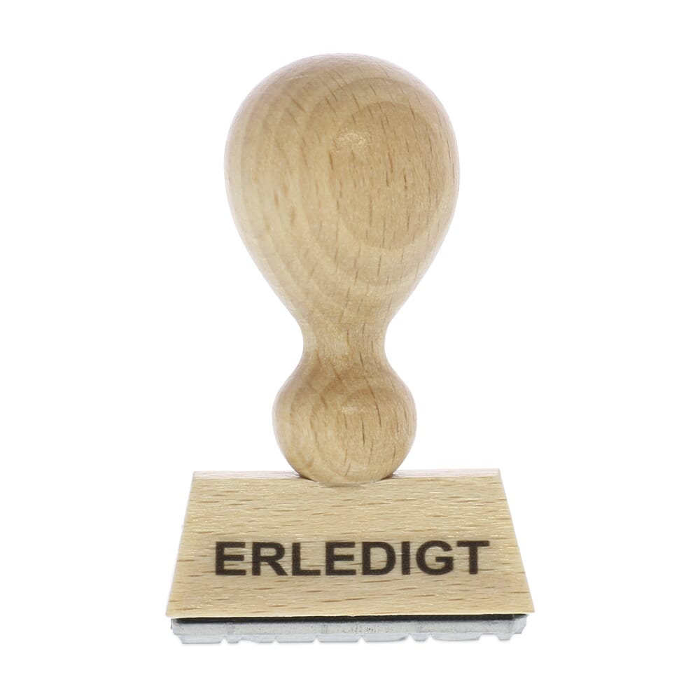 Lagertext Holzstempel Erledigt X Mm Stempel Fabrik De