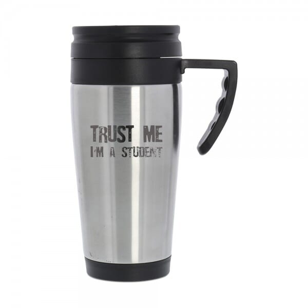 Auto Isolierbecher für Studenten "Trust me, I´m a student"