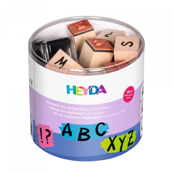 HEYDA Stempel-Set &quot;Alphabet&quot; inkl. Stempelkissen