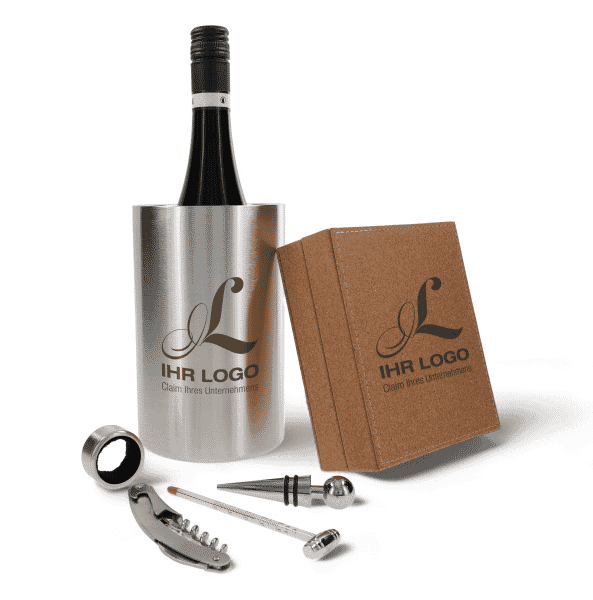 Genießer-Set (Weinkühler &amp; 4-teiliges Wein-Set)