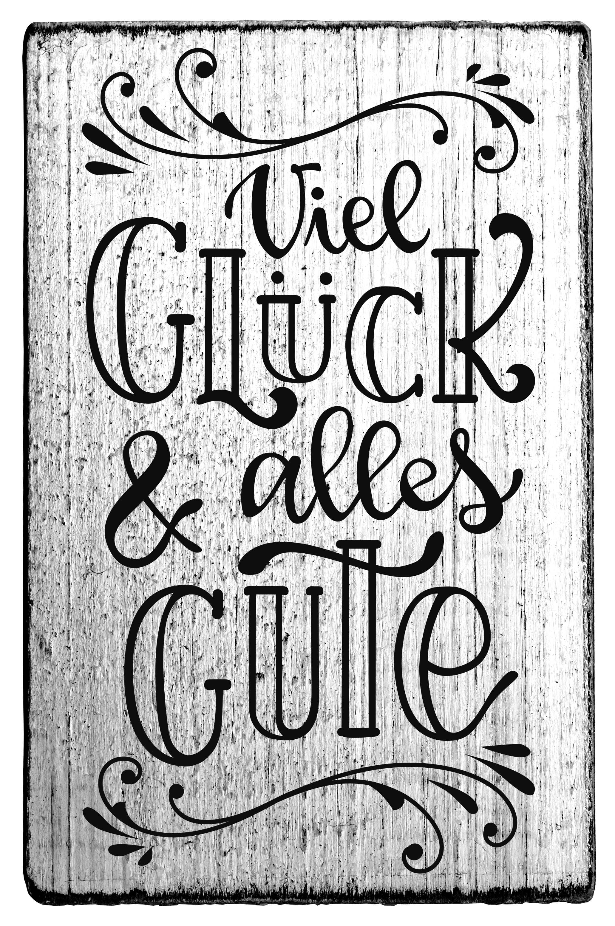 Vintage Stempel "Viel Glück & alles Gute" stempelfabrik.de
