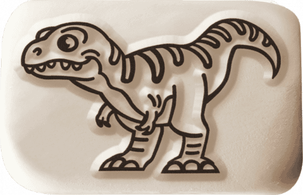 LaDot Stein - &quot;Dino&quot; (2,5 x 5 cm) - Temporärer Tattoo Stempel