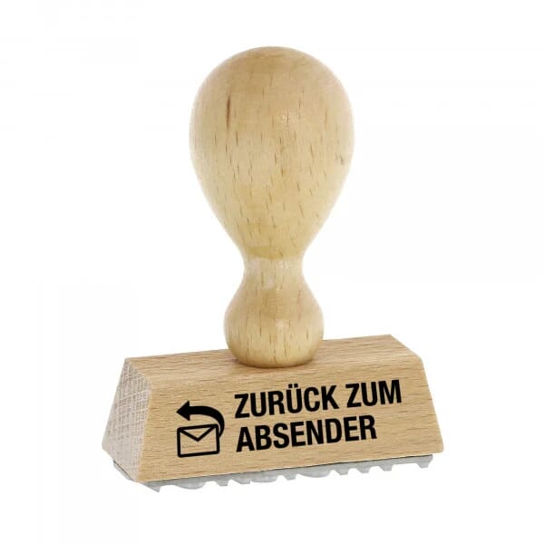 Holzstempel ZURÜCK ZUM ABSENDER (50 x 9 mm)