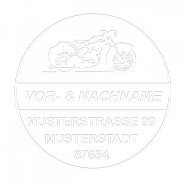 Monogramm-Prägezange 51 mm rund - Motorrad