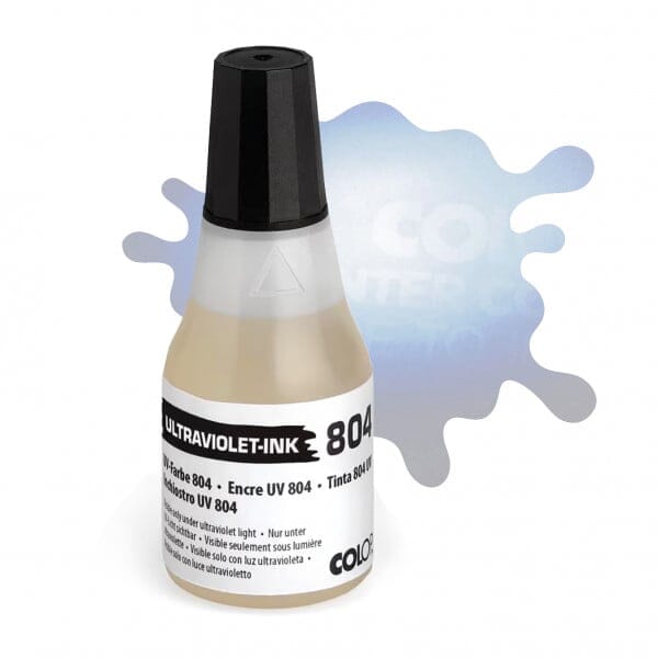 Colop UV-Farbe 804 (25 ml) / Unsichtbare Stempelfarbe / Schwarzlicht Farbe