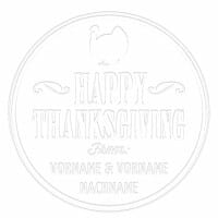 Monogramm-Prägezange rund - Happy Thanksgiving