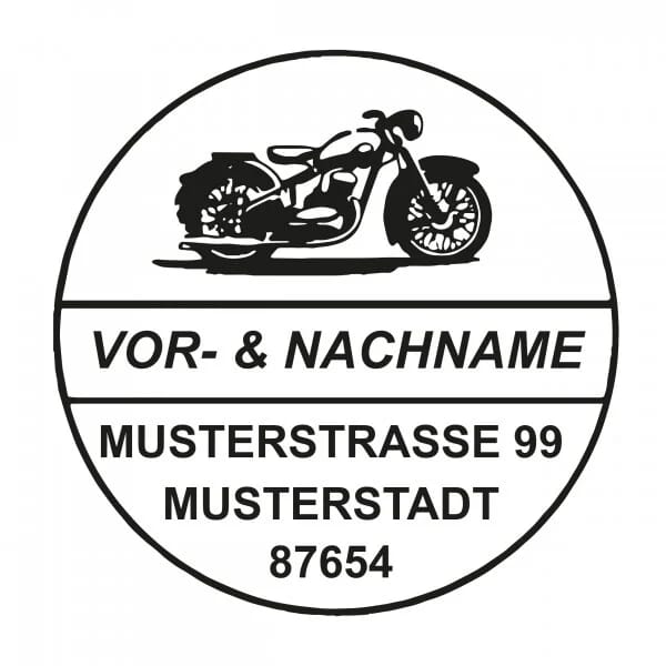 Monogrammstempel - Motorrad - Trodat 4642
