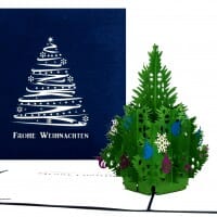Colognecards Pop-Up Karte Weihnachtsbaum blau