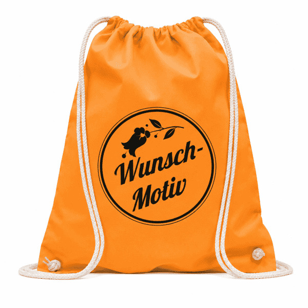 Turnbeutel-Rucksack bunt mit individuellem Schwarzdruck