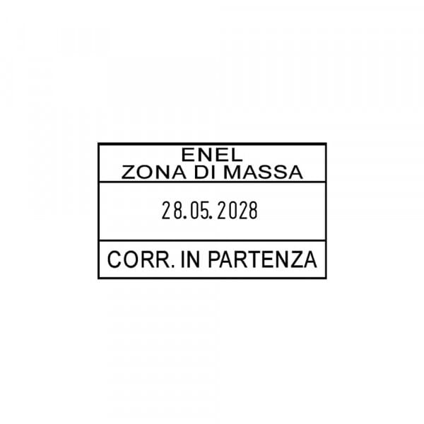 REINER Datumstempel D53V mit Textplatte (50x30 mm)
