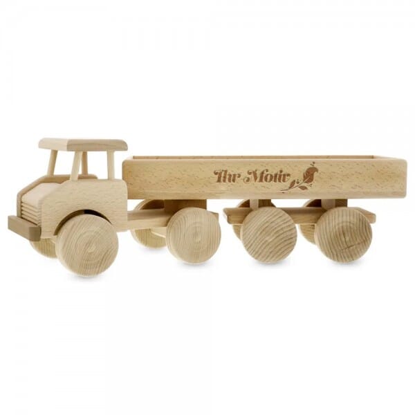 Spielzeug Sattelzug aus Holz (Gravurmaß 280x25mm)
