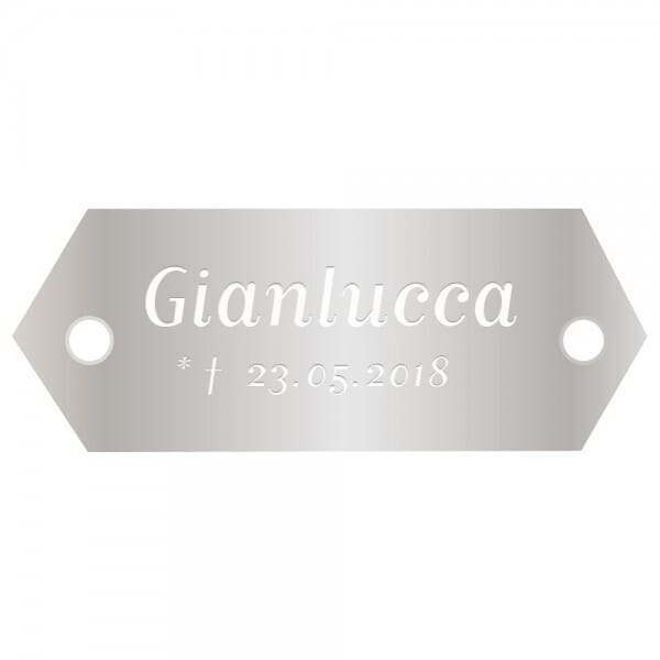 Gedenkschild aus Aluminium (Gravurmaß 45x18 mm - 2 Zeilen)