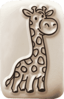 LaDot Stein - &quot;Giraffe&quot; (2,5 x 5 cm) - Temporärer Tattoo Stempel