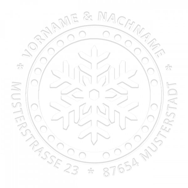 Monogramm-Prägezange 51 mm rund - Schneeflocke im Winter
