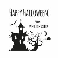 Monogrammstempel quadratisch - Fröhliches Halloween !