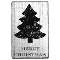 SALE - Vintage Stempel &quot;Merry Christmas&quot; - Tannenbaum