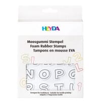 HEYDA Moosgummi Stempel-Set &quot;Alphabet &amp; Zahlen 1&quot; (47 Stück)