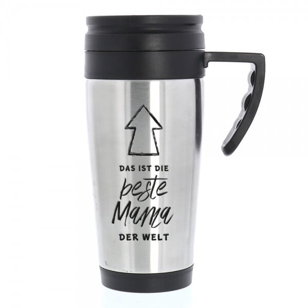 Auto Isolierbecher aus Edelstahl mit Motiv "Beste Mama der Welt"