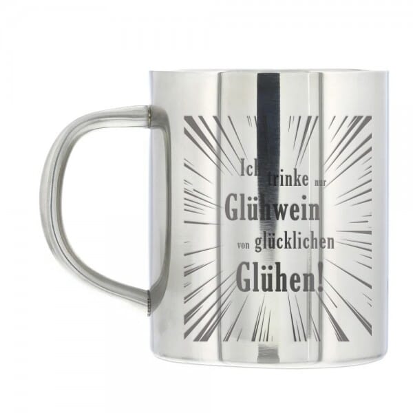 Edelstahlbecher Weihnachten "Glühwein"