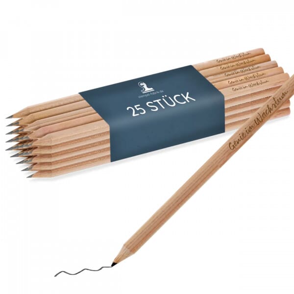 25 Bleistifte für Studenten "Genie im Wachstum"