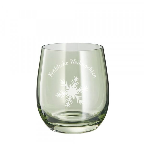 Lasergraviertes Glas klein &quot;Fröhliche Weihnachten&quot; - Leonardo®