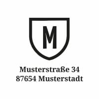 Monogrammstempel quadratisch - Wappen modern