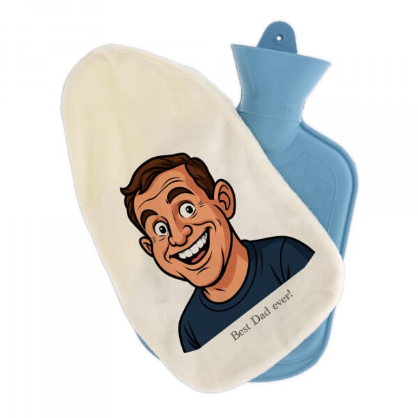 Wärmflasche mit Kariktaur &amp; Individualisierung