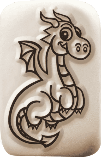 LaDot Stein - &quot;Drache&quot; (2,5 x 5 cm) - Temporärer Tattoo Stempel