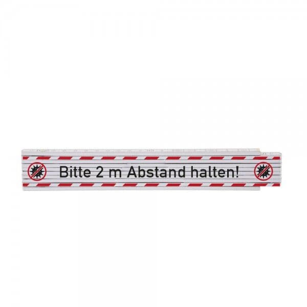 Zollstock "Bitte 2m Abstand halten"