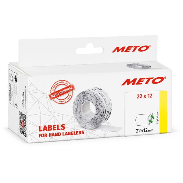 Meto Etiketten 22x12 mm (weiß/ wiederablösbar)