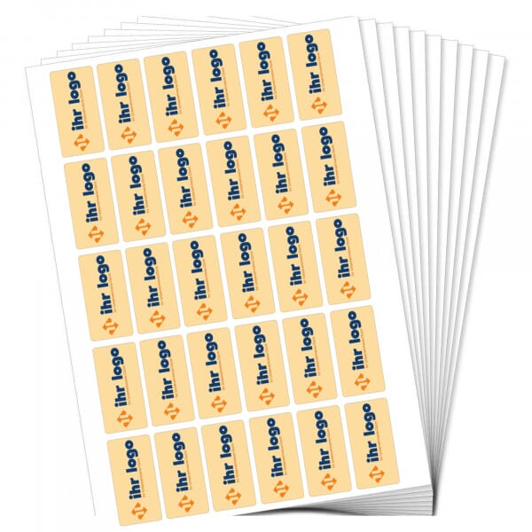 Individuelle Sticker 55x30 mm – CMYK-Digitaldruck