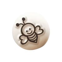 LaDot Stein - &quot;Biene Kinder&quot; (1,5 x 1,5 cm) - Temporärer Tattoo Stempel