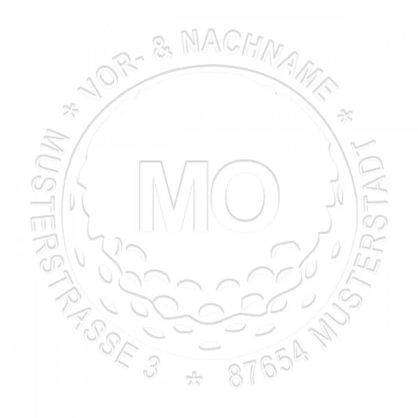 Monogramm-Prägezange 51 mm rund - Golf