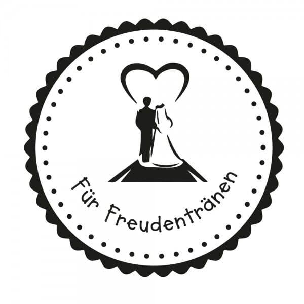 Paar Freudentränen von stempel-fabrik Ø 40 mm Hochzeitsstempel