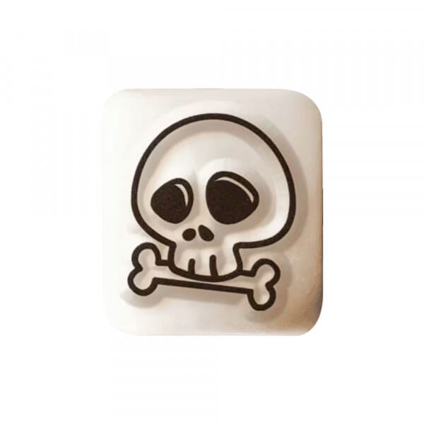 LaDot Stein - &quot;Totenkopf&quot; (1,5 x 1,5 cm) - Temporärer Tattoo Stempel