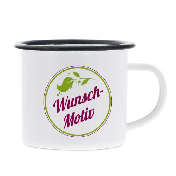 Emaille-Tasse mit individuellem Druck