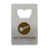 Edelstahl Flaschenöffner &quot;Gewerbe - verschiedene Icons&quot; &amp; Individualisierung