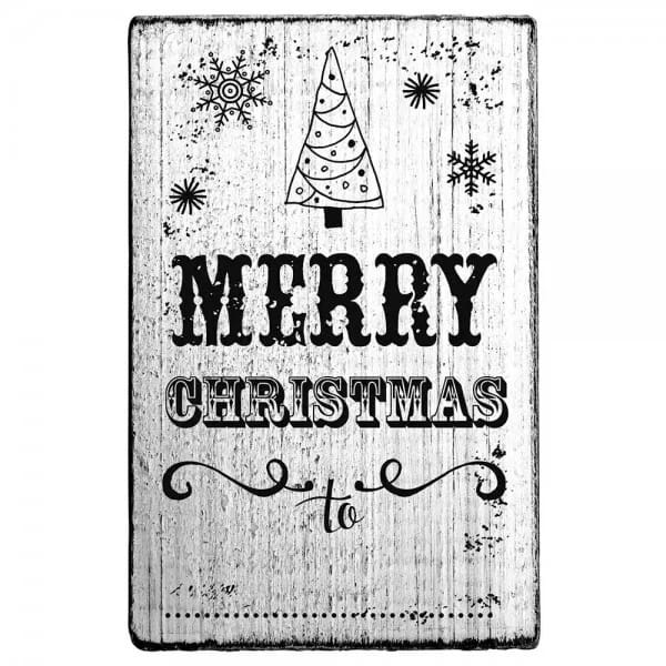 Vintage Stempel &quot;Merry Christmas&quot; - Tannenbaum 2