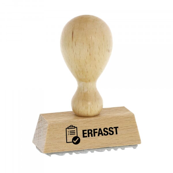 Holzstempel ERFASST (50 x 20 mm)