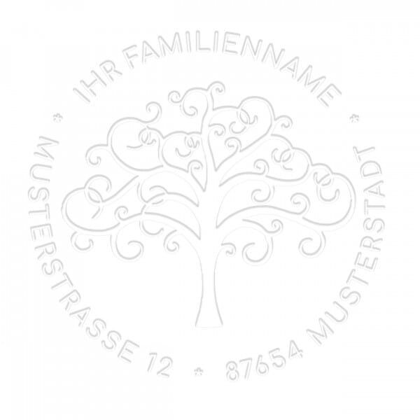 Monogramm-Prägezange 51 mm rund - Stammbaum