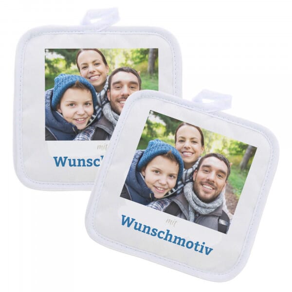 Topflappen 2er-Set mit individuellem Druck
