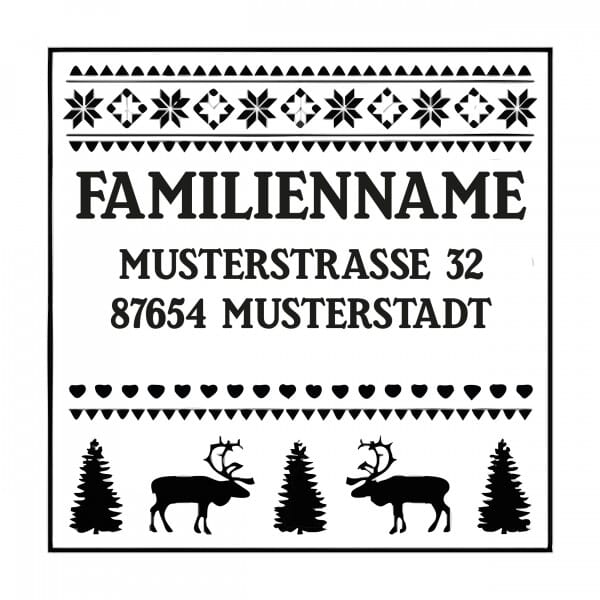 Monogrammstempel - Weihnachtsuniversum - Trodat 4924