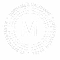 Monogramm-Prägezange 51 mm rund - Punkte
