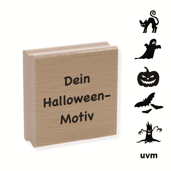 Personalisierbarer Motivstempel Halloween (60x60 mm)