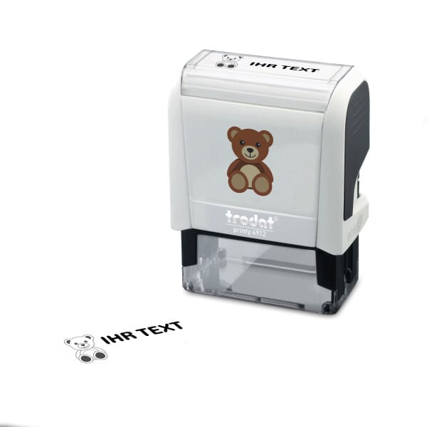 Kinderstempel / Namensstempel &amp; Adressstempel "Bär" Trodat Printy 4912