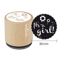 Woodies Stempel - It&#039;s a girl - Blume W06003