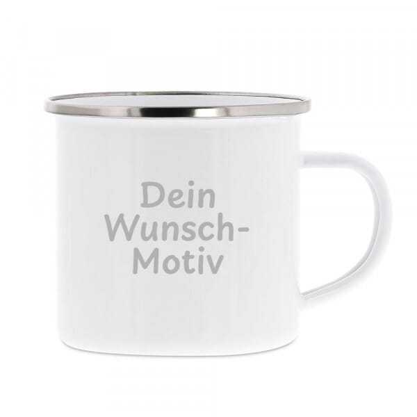Emaille-Tasse mit Kindermotiv &amp; individuellem Druck