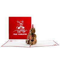 Colognecards Pop-Up Karte Weihnachten Teddy