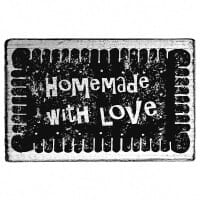 SALE - Vintage Stempel &quot;Homemade with love&quot; - Zackenrand